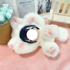 三毛だらけ⑪ あざとポーズ 白猫 おすわりぬい服 ちびぐるみ対応