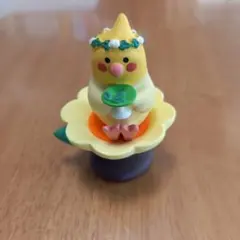 コンコンブル オカメインコ　花の置物