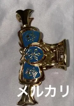 ミ*ロ様 バレッタ ヘアクリップ 水色