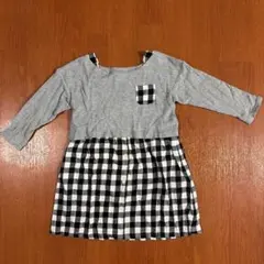 COMME CA ISM チェック柄ワンピース 100cm