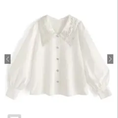 【GRL】レースカラーボリュームスリーブブラウス[tg653]