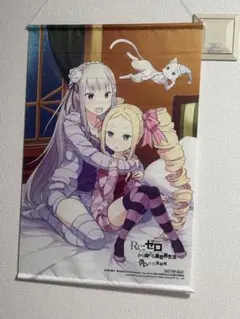 最安値‼️早い者勝ち‼️ リゼロ　タペストリー　偽りの王選候補　エミリア　ベアトリス