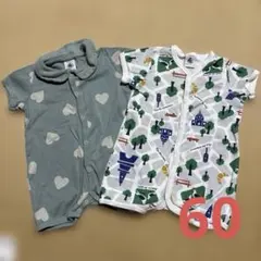 プチバトー　ロンパース 2点セット60サイズ
