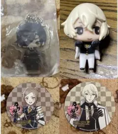 刀剣乱舞 アニカフェコースター ひっかけフィギュア アクリルキーホルダー4点