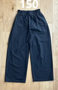 GU　GIRLS起毛ワイドパンツ　150 1