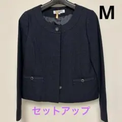 ナチュラルビューティーベーシック　セットアップ　上着M スカートＬサイズ