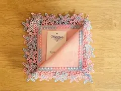 最終お値下げ【新品】近沢レース　ハンカチ（スターフィッシュ）ピンク