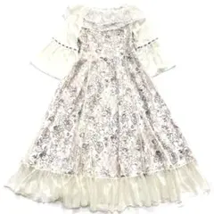 【タグ付】アクシーズファム　オーナメント柄レースワンピース　ベージュ　F