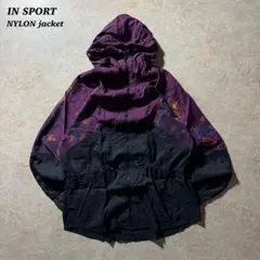 IN SPORTナイロンジャケットunisexパープル古着 Cgirl美品当時物