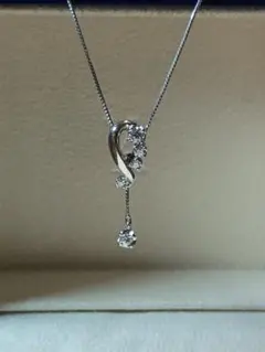 ヴァンドーム青山 プラチナ ダイヤモンド 2way ラブル ネックレス ドロップ