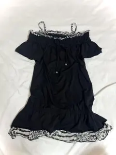 オフショルダー ブラック キャミソール 平成ギャル y2k ダークコア