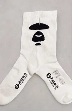 新品 AAPE APE エイプ ソックス 白 L(25〜27cm)のサムネイル