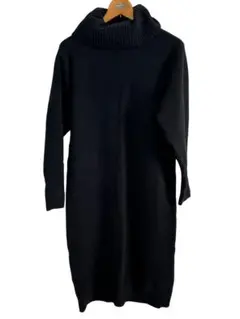 UNIQLO ユニクロ タートルネック ニットワンピース ブラック M