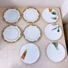 ノリタケ ヴィンテージ プレート8皿まとめ ウェリントン 京香旬彩 小皿 中古品