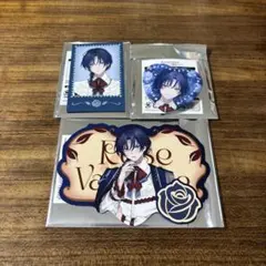 にじさんじ バレンタイン 花籠つばさ チェキ風カード 缶バッジ 特典カード