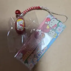 ハローキティ 風水玉乗り根付 恋愛成就 キャッツアイ キティ