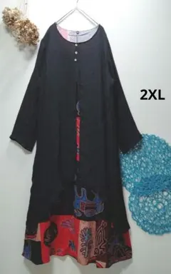 レイヤード風ワンピース　2XL