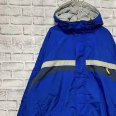 コロンビア　マウンテンパーカー中綿　ブルーXL ロゴ刺繍アウトドア0122