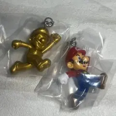 スーパーマリオ めじるしアクセサリー2　マリオ　シークレットマリオ　2種