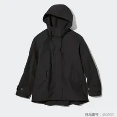 ユニクロ コットンブレンド パーカ レディース S ブラック