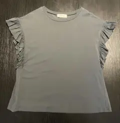 ベーセーストック　シンプリシテェ　フリル袖Tシャツ　カットソー　黒系のサムネイル