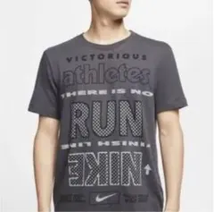 【NIKE】ナイキ　DRY-FITメンズTシャツ　ロゴ　グレー　M ランニング