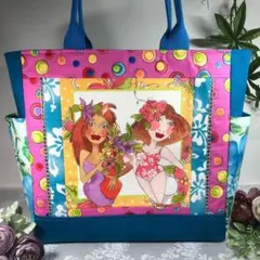 サイドポケット付きトートバッグ【ロラライハリス】