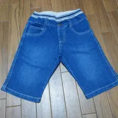デニムブルー ハーフパンツ 130cm