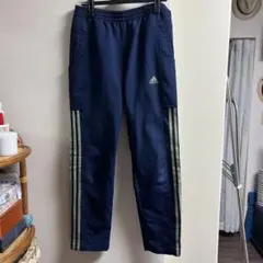 adidas ネイビー ジャージパンツ サイドストライプ