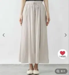 さらさらリラックスフレアワイドパンツ　グローバルワーク　レディース