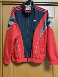 adidas originals ナイロンジャケット L レッド/ブラック