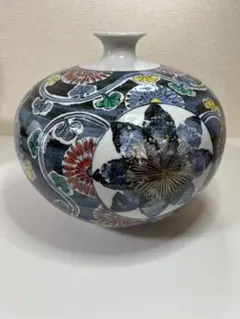 九谷焼 花器 壺 花瓶 骨董品 角福印 - メルカリ
