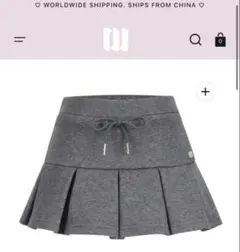 andwang Kirakira box pleats mini skirt