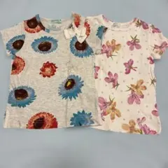 hakka kids トップス 2枚セット 100cm 110cm 花柄のサムネイル