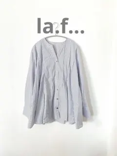 ストライプ 長袖シャツ　la.f…