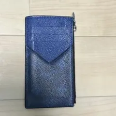 未使用 希少 MCM レザーフラグメントケース ストラップ ネイビー 紺 