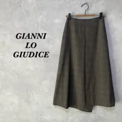 ジャンニロジュディチェ ロングスカート タータンチェック ウール 2021