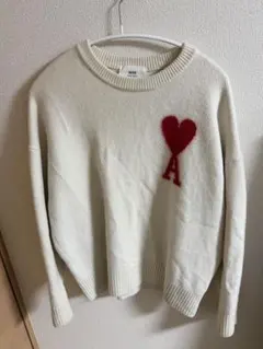 ami ハート刺繍 ニットセーター