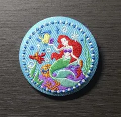 Disney Characters刺繍缶バッジビスケット2 リトル・マーメイド