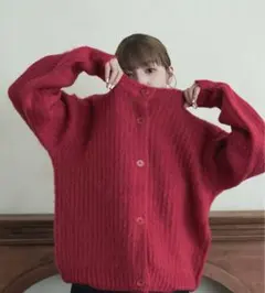 モヘアブレンドカラーニットカーディガン☆新品未使用☆