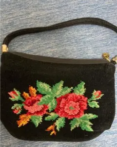 値下げ！！フェイラーの花柄バック　黒