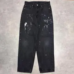 リーバイス560 Levis W33 ブラックデニム 黒 ペイント 22117 - メルカリ