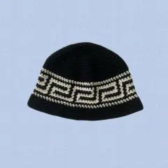 ハンドメイド クラッシャーハット クロシェハット ニット帽 毛糸 帽子 男女兼用