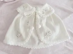明日まで　新品　ベビー　ポンチョ　ケープ　ニット　アウター　刺繍
