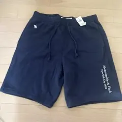 Abercrombie & Fitch ハーフパンツ　ネイビー M 裏起毛のサムネイル