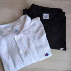 Champion 黒と白 ポロシャツ ２枚セット