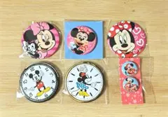 新品 ミッキー ミニー 缶バッジ 6点セット ディズニーランド ディズニーストア