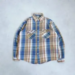 【70s】OSHKOSHオシュコシュ ヘビーネルシャツ USA製 好配色 M