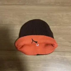 PUMA リバーシブル ニット帽 ビーニー ブラウン オレンジ