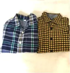 ユニクロ☆長袖チェックシャツ2枚セット